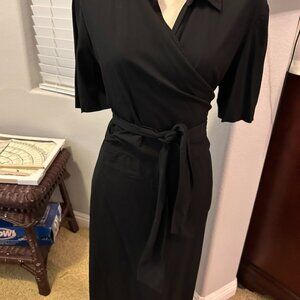 Black Wrap waist dress by Jones New York